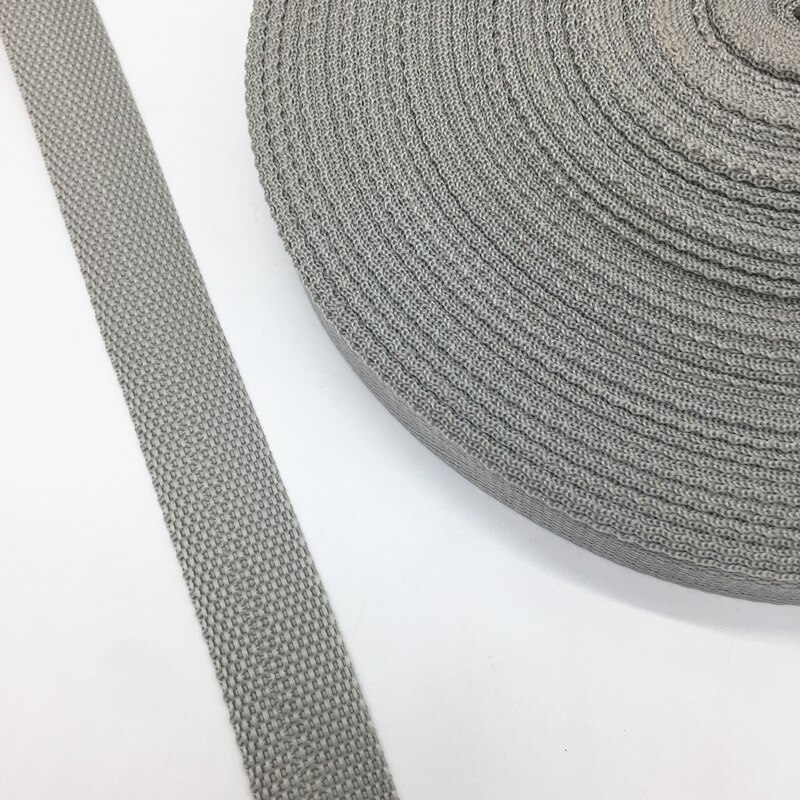 Sangle en Nylon pour sac à dos, 5 Yards, 1 pouce (25mm), accessoires de couture, ceinture: Silvery Grey