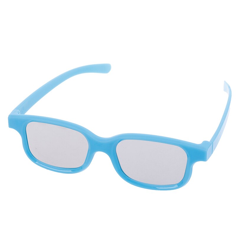 Gafas 3D polarizadas para niños, lentes de talla para niños, circulares, pasivas, 3D, películas, TV, películas, 2 colores, 1 ud.: blue
