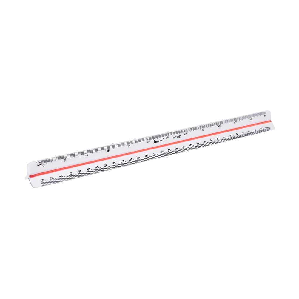 300mm 1:100~1:500Triangular Metric Scale Ruler For Engineer12.6'' Multicolor