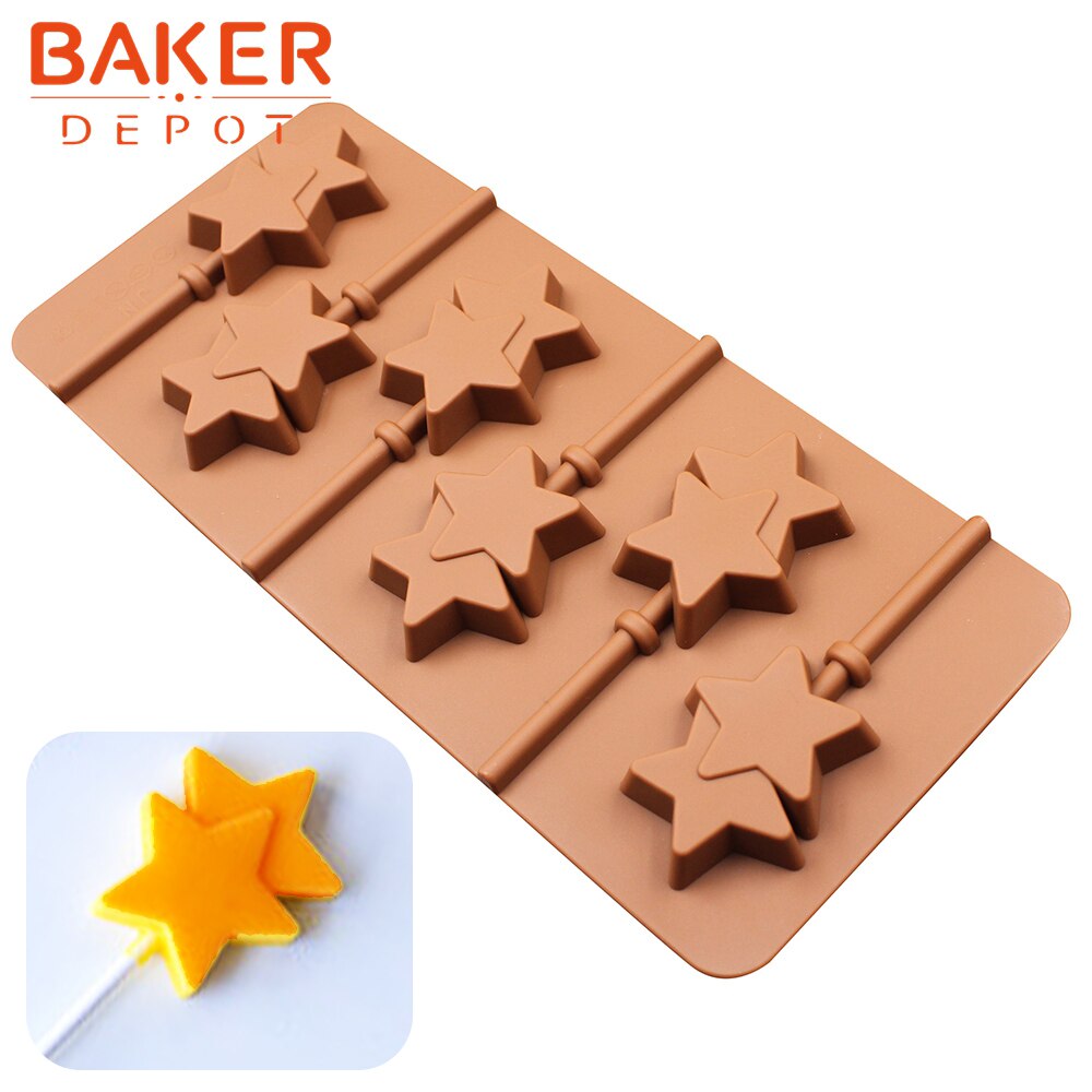 Bager depot silikone slikkepinde form til slik chokolade rund kage dekoration form bjørn slikkepinde forme til bagegrej: Cdsm -068