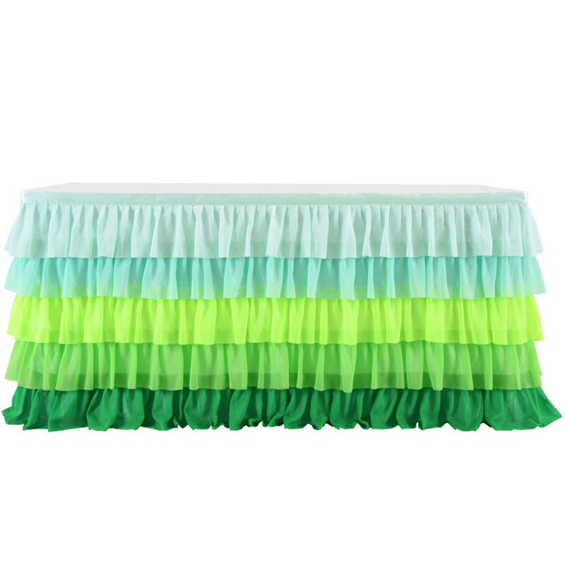 Falda de mesa de tul de arcoíris de unicornio, falda de mesa de sirena, faldas de tutú para Baby Shower, cumpleaños, boda, decoraciones de despedida de soltera: 183x77cm / F