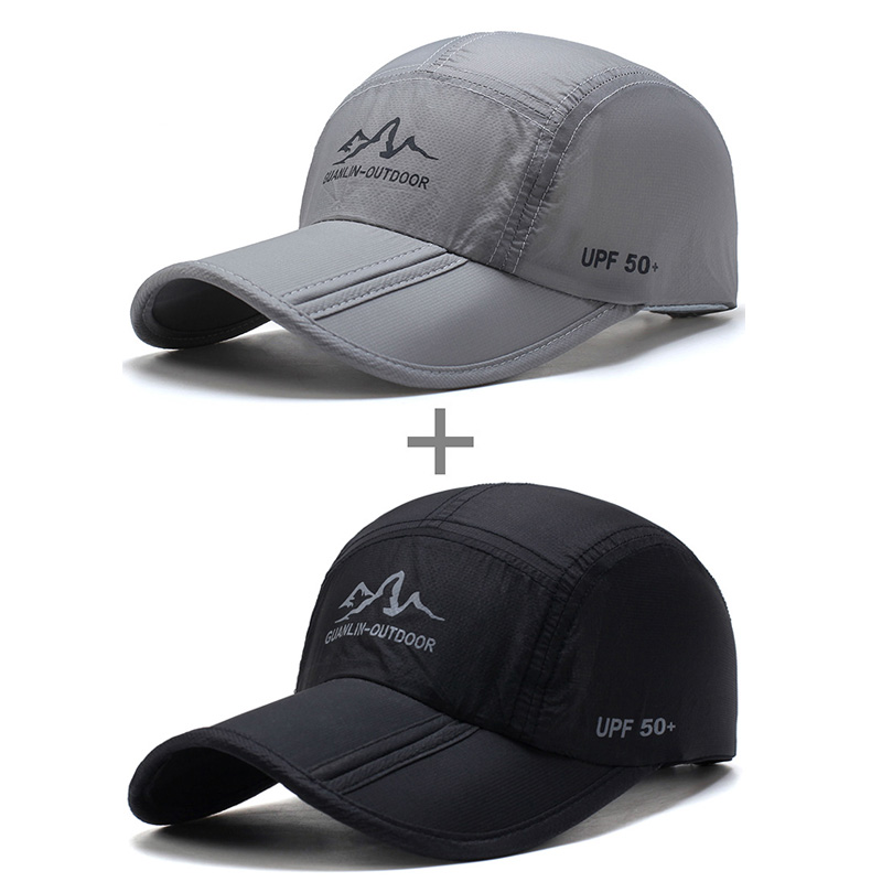 [AETRENDS] Ultradunne Sneldrogend Vouwen Baseball Cap Mannen Vrouwen Zomer Hoed Reizen Zonnescherm Hoeden Z-5119