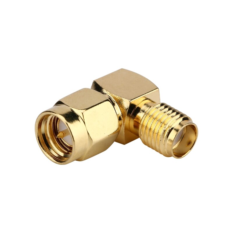 JX connector 10PCS SMA to SMA connector 90 degree right angle SMA male to female adapter screw the needle to SMA male to female