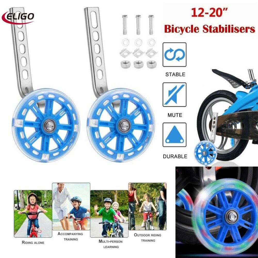 children bicycle auxiliary wheel (light blue) 2PC Universal Kids Bike Stabilisers Wheels Training For 12"-20" Cycle Bikes