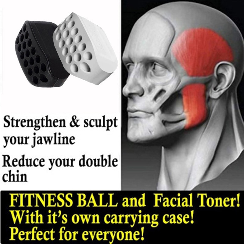 Jaw Exerciser Fitness Ball Perfect Jaw Curve ToolNeck Muscle Silicone Fitness Ball Weight Loss Fitness