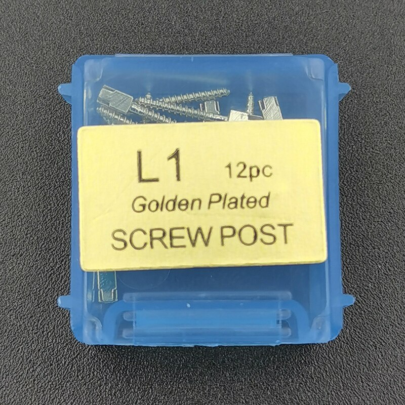 12 stücke Zahn Gold Überzogene Schraube Post S1 S2 S3 L1 L2 Edelstahl Zahn Schraube Beiträge M1 M2 M3 einzigen Paket Zahn Materialien: L1