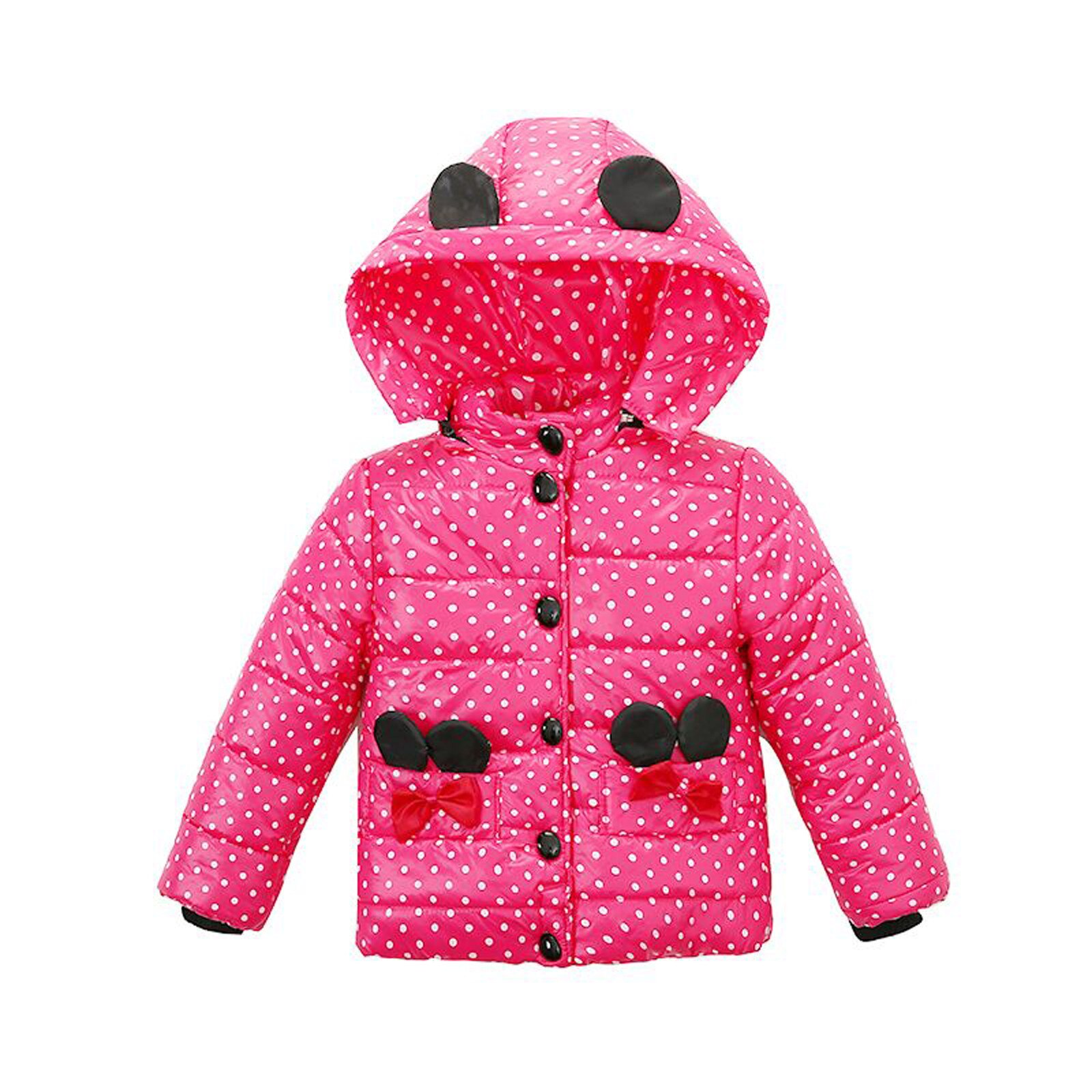 Kinderkleding Winter Dots Gedrukt Warm Lange Mouwen Kleding Jassen Meisje Kinderen Jassen Kleding Voor Jongens Mode Jas