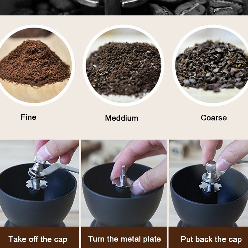 Handleiding Keramische Burr Conische Koffiemolen Met Twee Glazen Potten Opslag Voor Home Office Portable Espresso Grinder Keuken Gereedschap