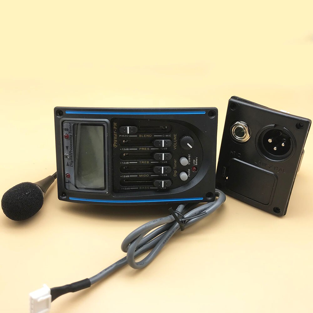 LC-5 5 Bands Akustische Gitarre Pickup EQ Preamp LCD Tuner Piezo Pickup Equalizer-System mit Mikrofon