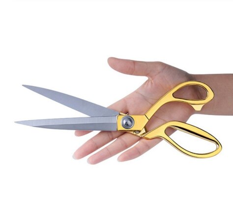 Cisaille outils de couture Vintage acier inoxydable tailleur ciseaux pour tissu vêtements tailleur ciseaux doré lame tranchante accessoire