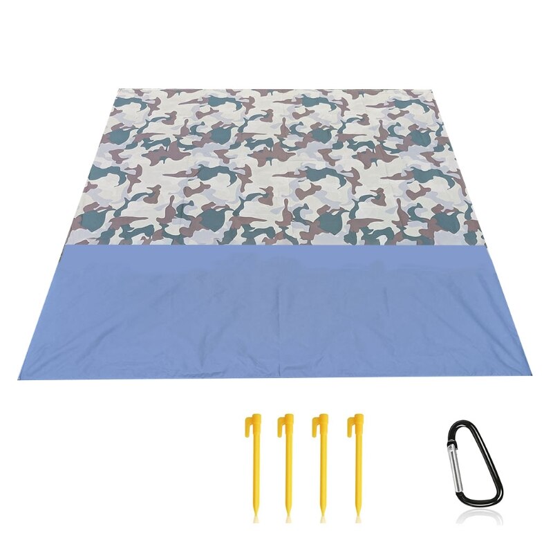 Draagbare Strand Deken Met Stakes En Karabijnhaak Sandproof Sandfree Camping Mat