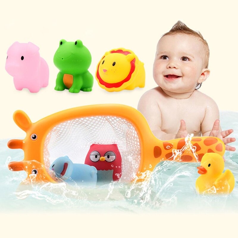 Jouets de bain flottants en forme d'animal pour bébé, jeu d'eau, pêche flottante, petite baignoire océanique