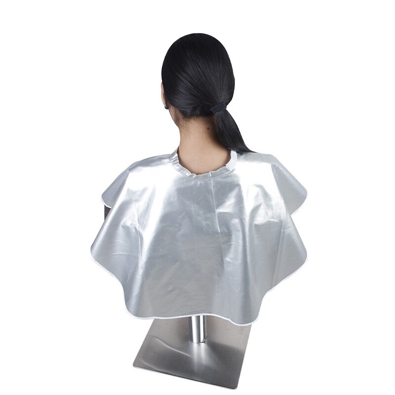 Hook & Loop Locking PVC Salon Hair Apron Mirror Surface Smooth Bib Gown Cappa Hairdressing Collar Styling Wraps Shawl