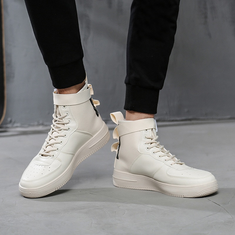 Högtoppade herrsneakers skateboardskor sportskor män fritidssneakers hip hop skor street sneakers chaussure homme