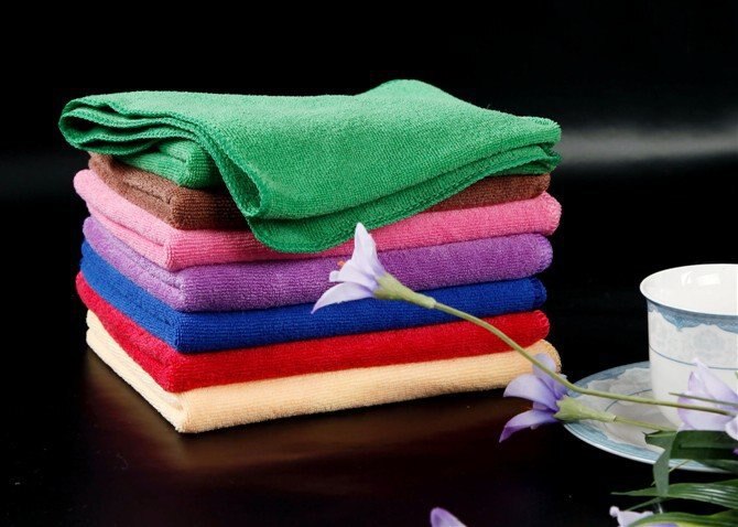 10 stks/partij, 30x70 cm maat, handdoek, microfiber handdoek, schoonmaken & wassen, badhanddoek, sneldrogend, effen kleur,