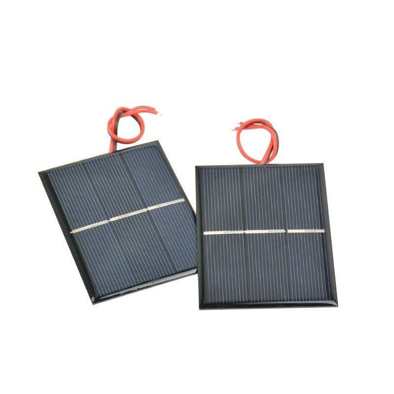 SUNYIMA 2 Stuks Zonnepanelen DIY Flexibele Zonnepaneel Energie Epoxy Plaat Met Draden 0.65W 1.5V 60x80x3MM Panneau Solaire