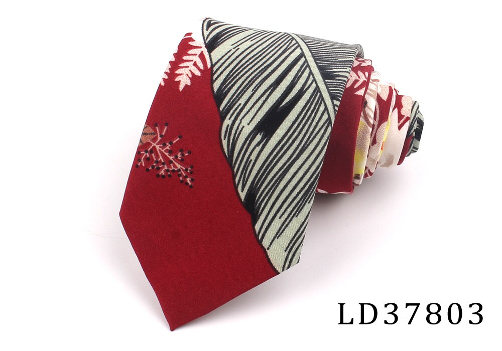 Nowe kwiatowe krawaty dla mężczyzn drukowane szyfonowe krawaty męskie krawaty wiosna lato Slim krawat moda cienki krawat na wesele: LD37803