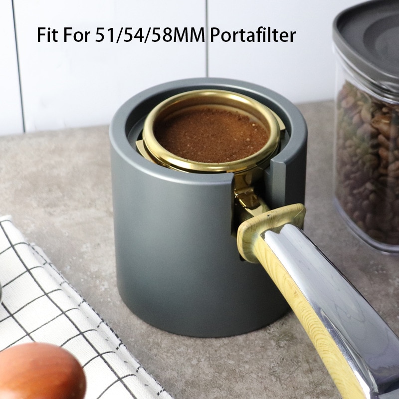 Robust rustfrit stål justerbar espresso kaffe sabotagestativ mat barista værktøj stamping rack hylde kaffemaskine værktøj – Grandado