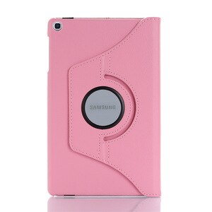 Voor samsung galaxy tab  s5e 10.5 hoes tablet sm -t720 sm-t725 10.5 '' 360 draaibare flip lederen standaard hoes met pen + film: Roze