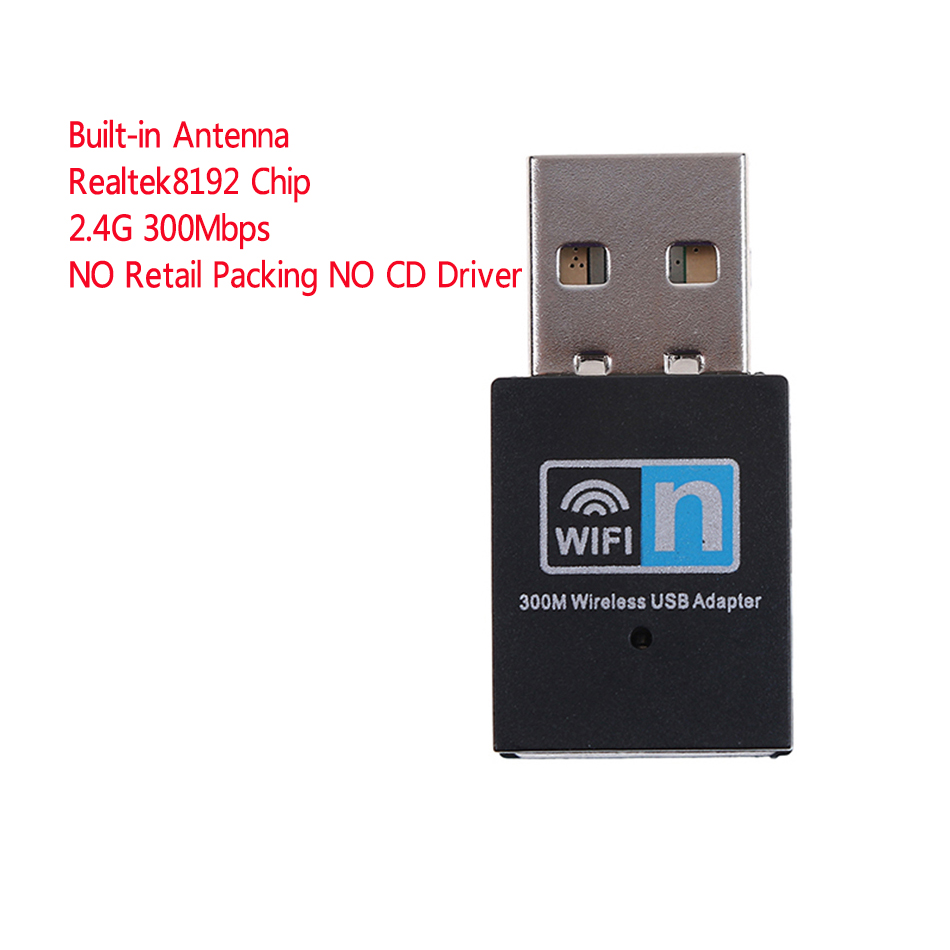 300M USB Wifi dongle WiFi adaptateur sans fil wifi dongle carte réseau 802.11 n/g/b wi-fi LAN adaptateur RTL8192 puce: No Packing No CD