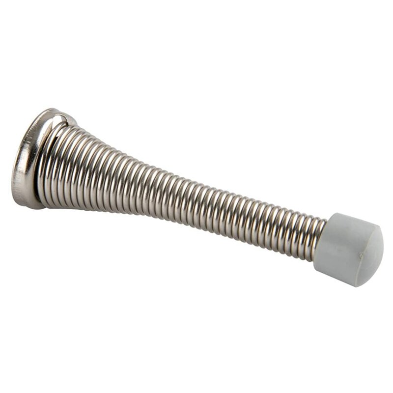 10Pcs Spring Door Stopper Hinge Pin Door Stops Heavy Duty Door Stop for Home,Office,Bendable Spring Steel & Rubber Tips