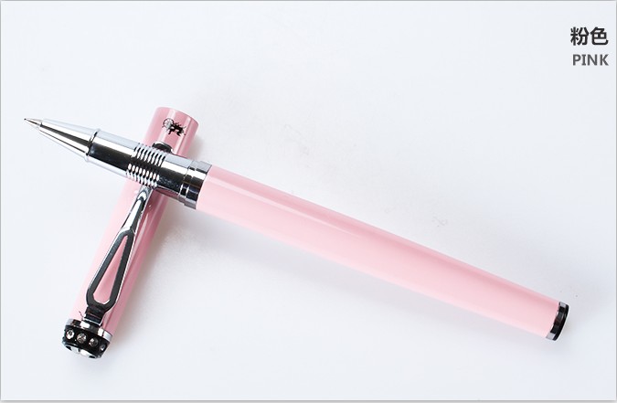JINHAO 301 stylos à bille en métal de luxe bureau nom d'entreprise écriture argent Clip rouleau stylo à bille étudiant école papeterie Gel Pe: M