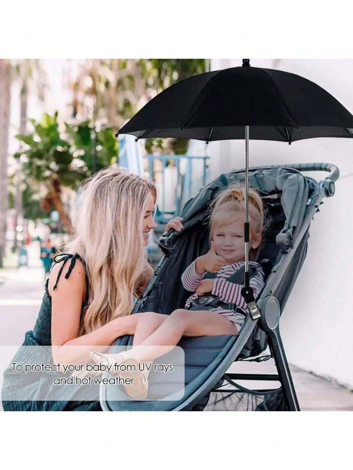 1pc Sommer Kinderwagen Sonnenschutz Sonnenschutz, draussen Stuhl Regenschirm, Kinderwagen Regenschirm, Rollstuhl Regenschirm Sonnenschirm
