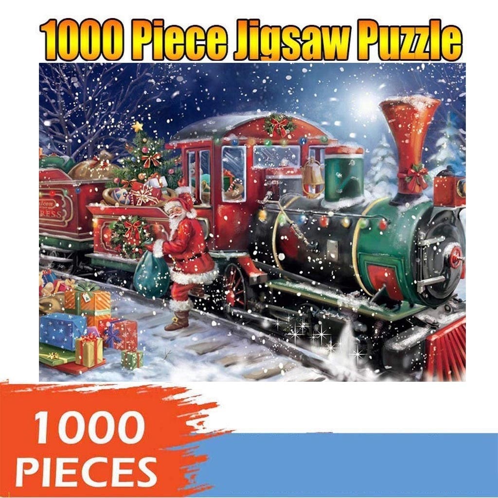1000Pcs Grote Puzzel Kerst Landschap Puzzels Volwassen Kinderen Educatief Patroon Speelgoed Kerstcadeau