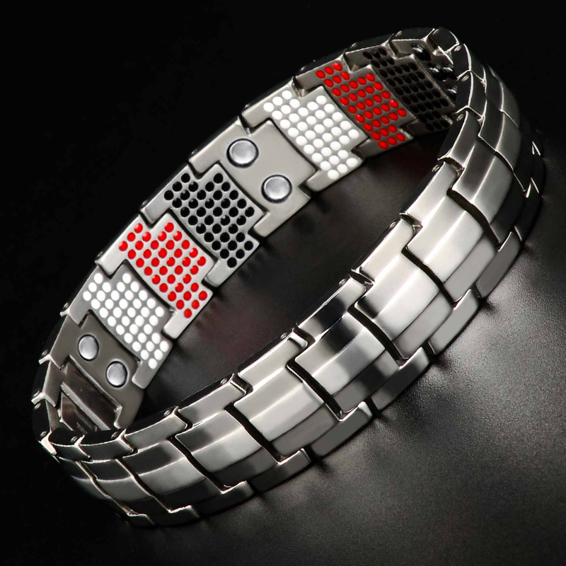 4 in 1 mænd kvinder sundhed energi armbånd armbånd til gigt snoet sundt magnetisk armbånd til kvinder power therapy magneter