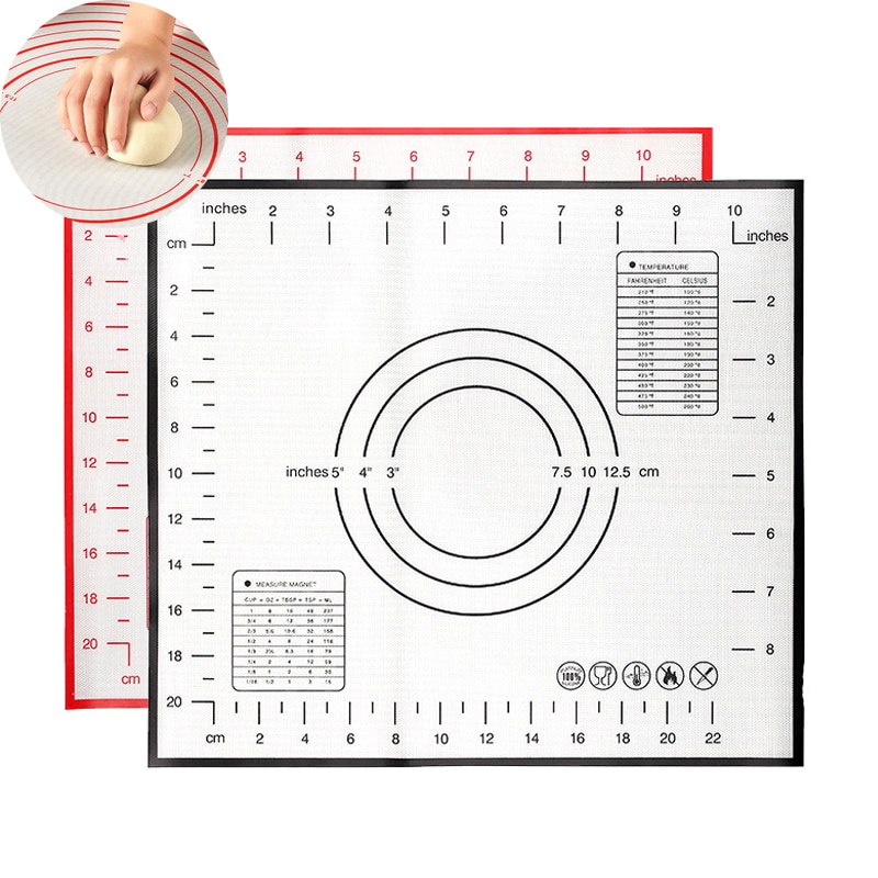 Reusable Silicone Baking Mat For Rolling Dough Pad Pizza Maker Pastry Kitchen Gadgets Bakeware Kneading Pad Accessories