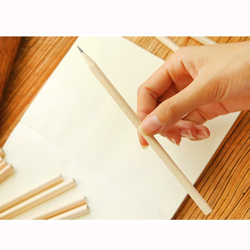 100pcs wood triangle pencil student kids pencils for school writing carpenter children HB pencil graphite