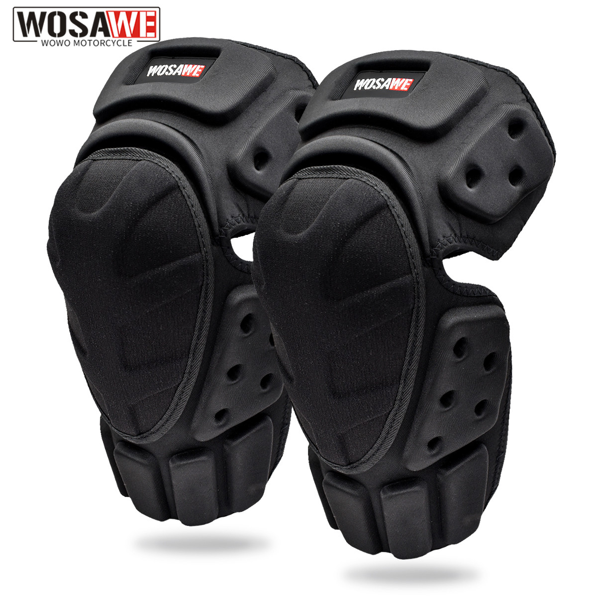 WOSAWE Protezioni per ginocchia per moto Bretelle Protezione di supporto Ginocchiere per motocross Equipaggiamento protettivo per equitazione per moto