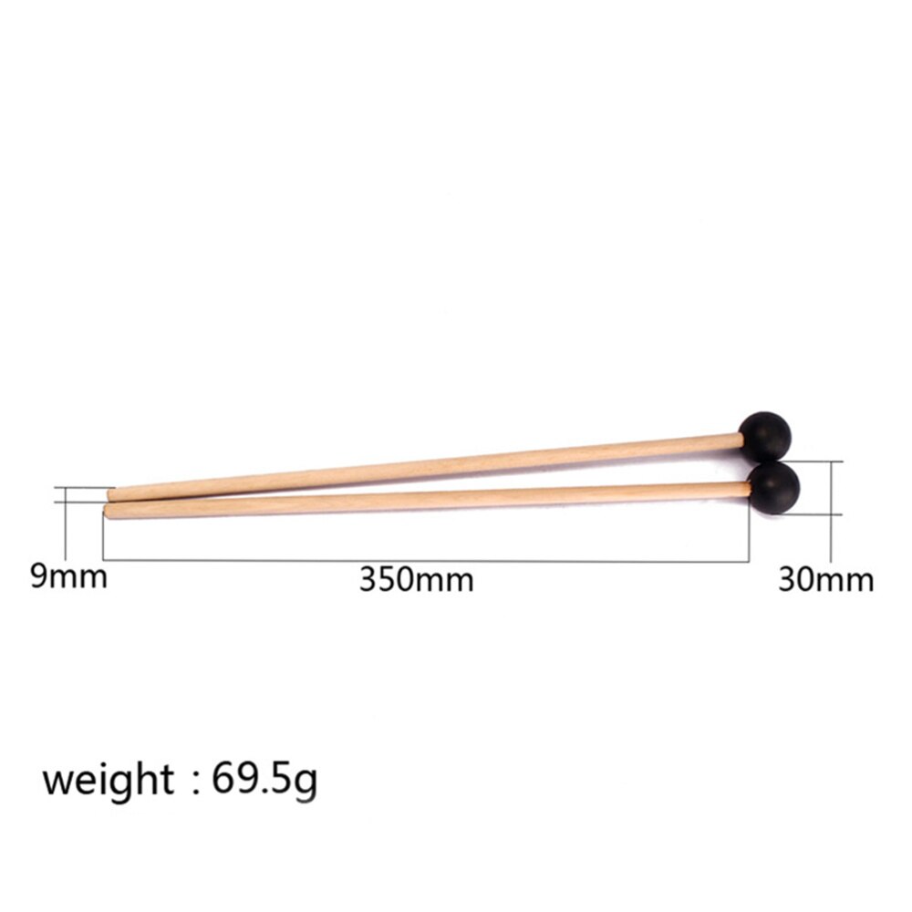 1 Pair Drumsticks Sturdy Rubber Head Small Drum Drum Practice Percussion Instruments Drumsticks for Training