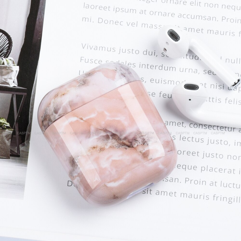 Marmurowy wzór ochronny do Airpods 1 2 twardy PC odporna na wstrząsy futerały ochronne do AirPods 1 2 marmurowa skóra etui na słuchawki: 08