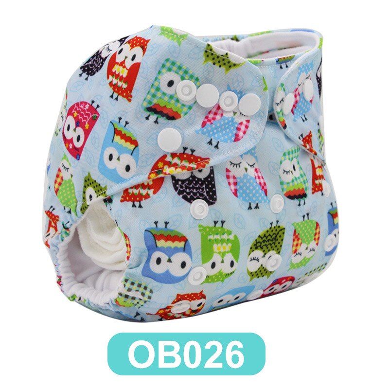 Risunnybaby babyblöjor tvättbara blöjor med bomullstryck kan återanvändas 0 ~ 4 år gamla justerbara barnblöjor: Ob026