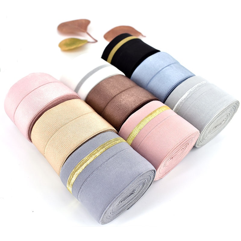 Vouw Over Elastische Bands 40mm Touw Rubber Band Lijn Spandex Lint Naaien Lace Trim Taille Band Kledingstuk Accessoire 4 cm 1 meter