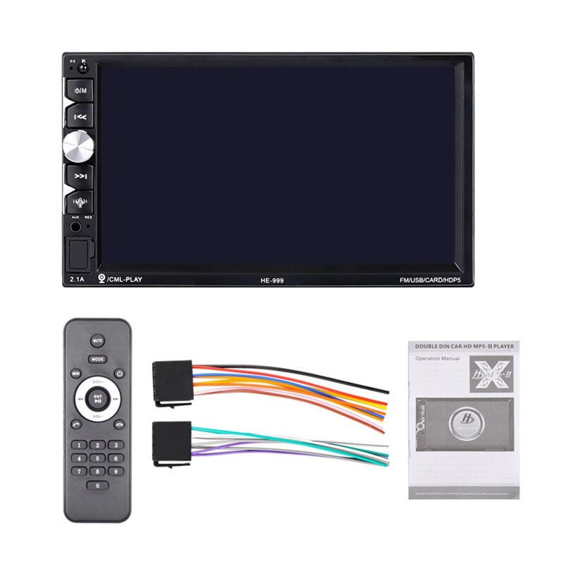 Universal 2 din bil multimediaspiller autoradio 2 din stereo 7 tommer tryk sn video  mp5 afspiller auto radio backup kamera