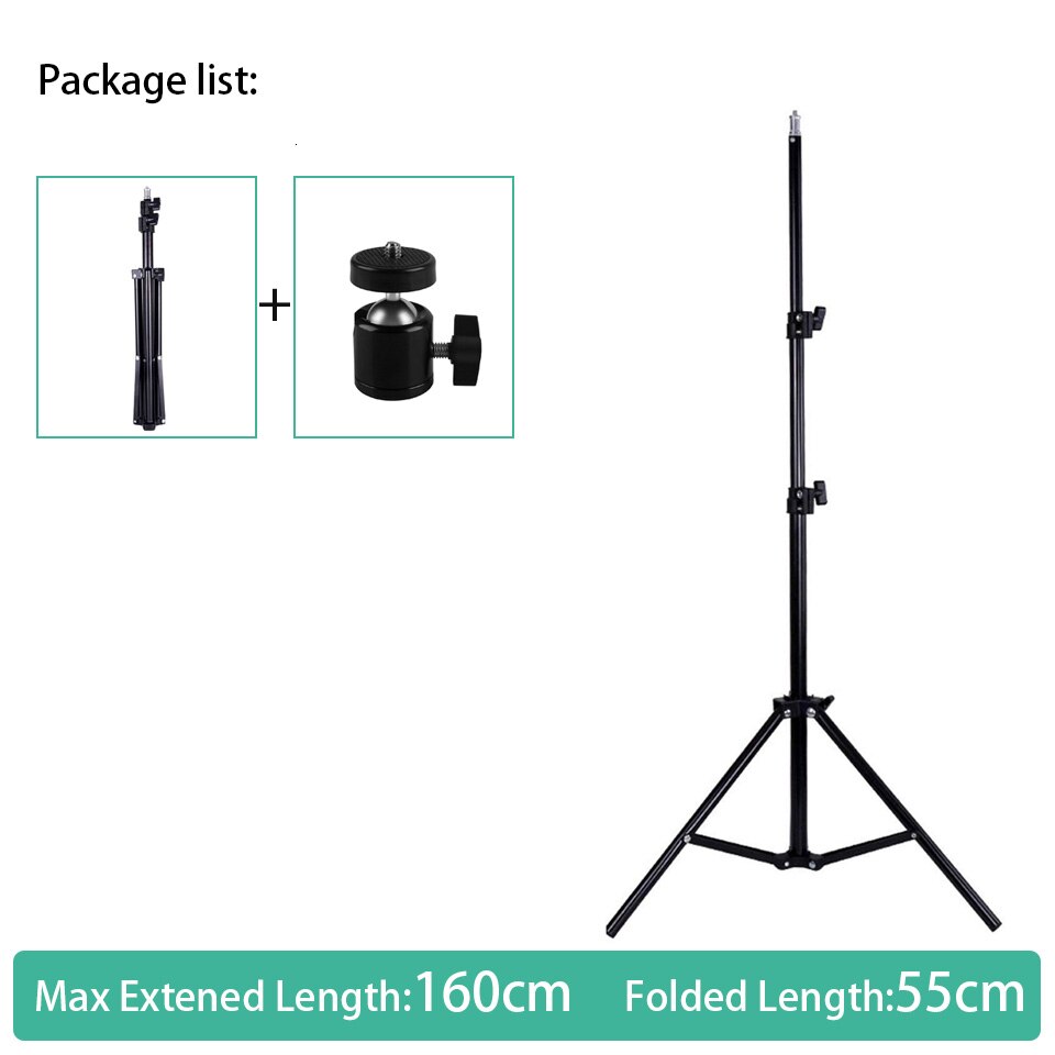 Photography Tripod 2M Photography Light Stand Ball Head For Camera Photo Lamp Bracket Holder Softbox Ring Lamp Video Shooting: 160cm