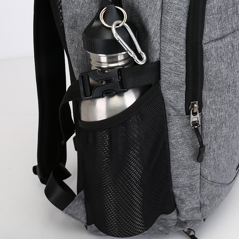 USB Charge Port Backpack Multifunction Men School Bag For Teenager Boys Preppy Style Laptop Travel With Football Basketball Net