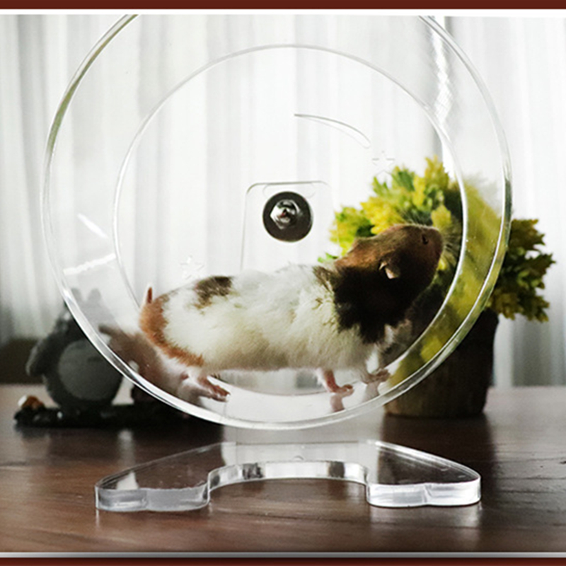 Transparent acrylic hamster wheel running treadmill wheel running large squirrel chinchilla wheel running small pet Hedgehog