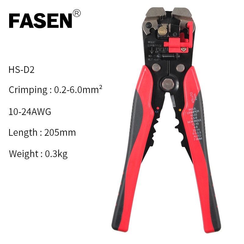 HSC8 6-4A Wire connector crimper Crimp Plier Kit Crimping Tools For Tube Terminals + Wire Stripper Crimping Pliers Set: HS-D2