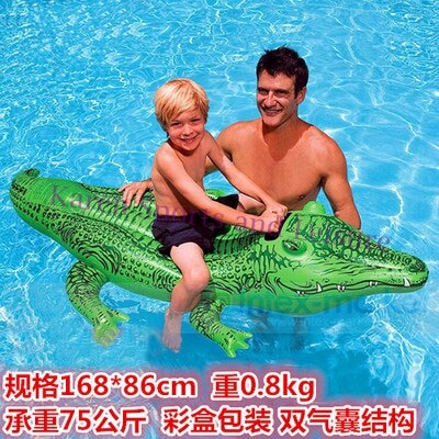 Cartoon Swim Floats Rafts Bed Air Mattress Floating Row Inflatable Pool Buoy Summer Swimming Water Boat Floating Row Kickboard: Crocodile