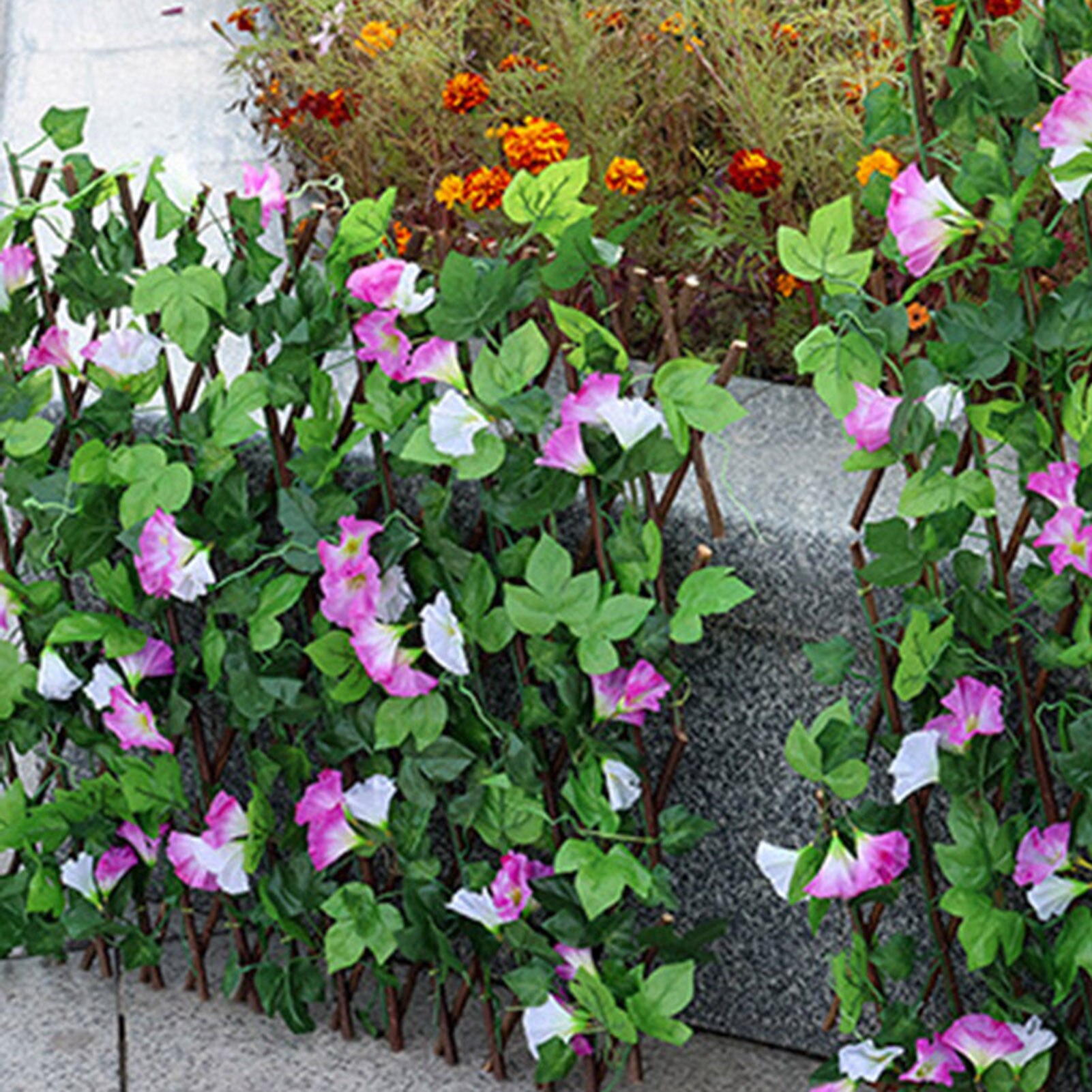 Retractable Artificial Wooden Fence Privacy Fence Garden Hedge Leaf Net Wooden Home Restaurants Wall Decoration