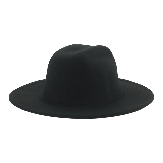 Cappelli da donna Fedora Panama tesa larga 9.5cm grigio cachi Jazz berretti da uomo abito invernale Fedora cappelli da uomo pamacao Y Tocados Para Bodas: 12