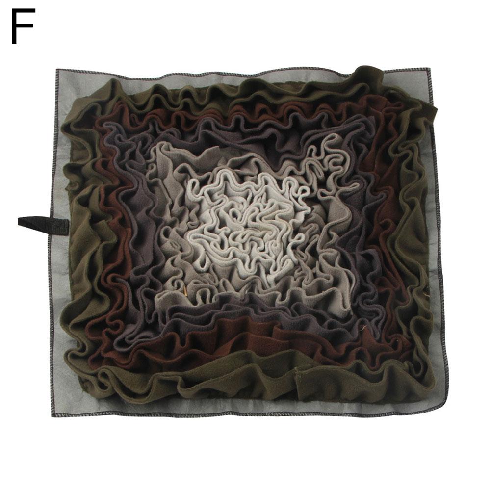 Pet Dog Snuffle Mat Pet Sniffing Training Blanket Detachable Fleece Pads Dog Mat Relieve Stress Nosework Puzzle Toy Pet Nose Pad: F