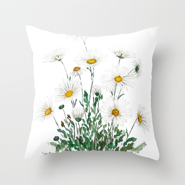 Bloemen planten serie decoratieve kussenhoes kussen kussensloop polyester 45*45 sierkussen woondecoratie kussensloop: Drd 93-8