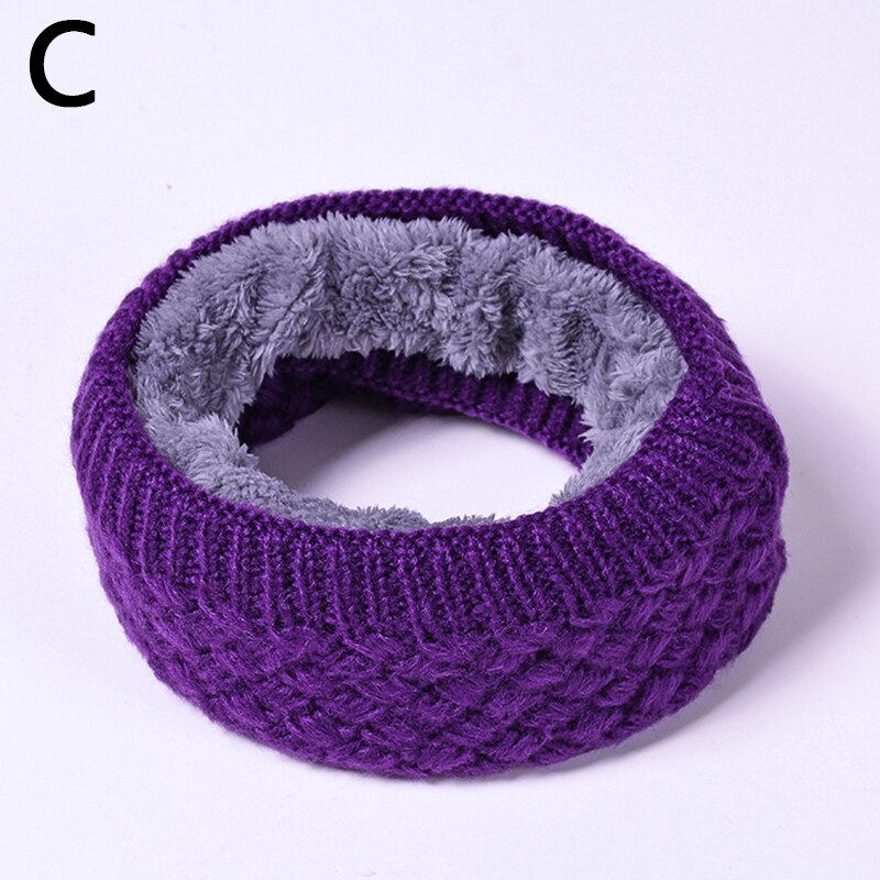 Sjaal Winter Vrouwen Mannen Solid Breien Kraag Dikke Warme Velveted Ringen Sjaals Allmatch Uitlaat: C