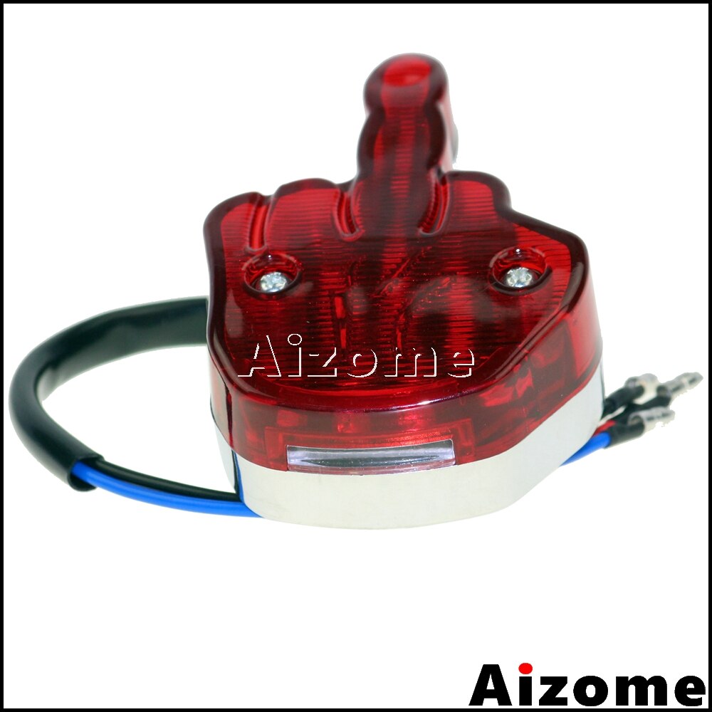 Motorfiets Middelvinger Led-achterlicht Voor Harley Chopper Yamaha Honda Cafe Racer Triumph Stop Achterlicht F *** U achterlicht