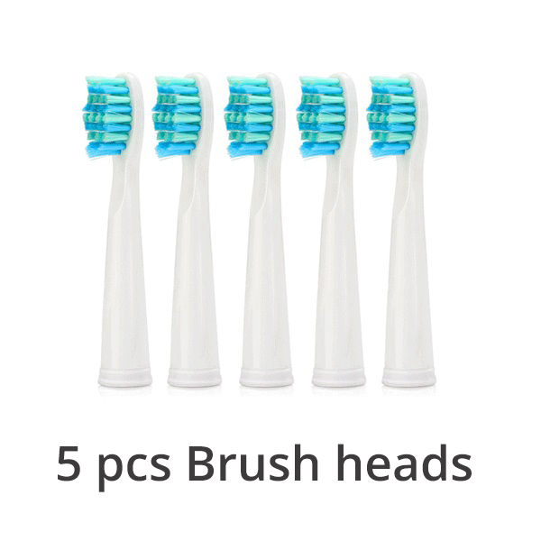 Seago Elektrische Opzetborstels Zachte Haren Dupont Vervangende Opzetborstels Interdentale Heads Precision Clean voor SG507/575/551: Zilver