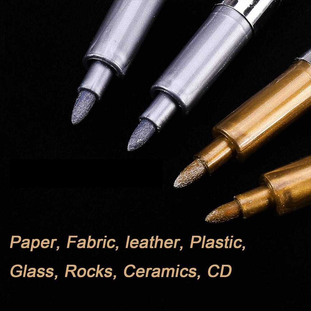 Metallischen Stift Gold Silber Harz Zeichnung Stift Acryl DIY Epoxid Harz bilden Markieren dauerhaft Marker Handgemachte Crfat Liefert